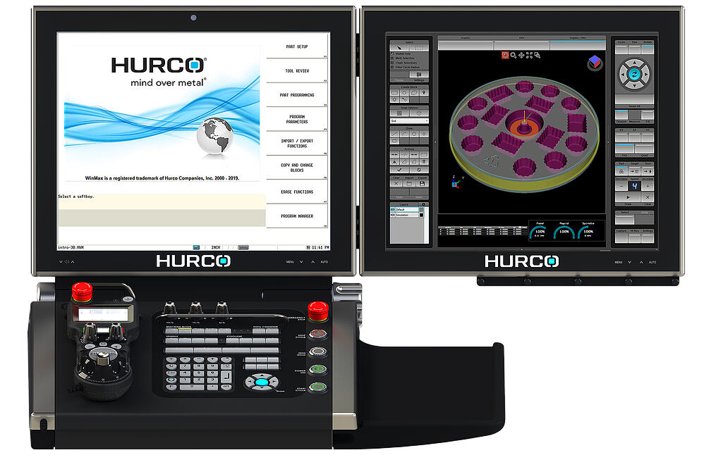 HURCO Maschinen mit Dual-Bildschirm